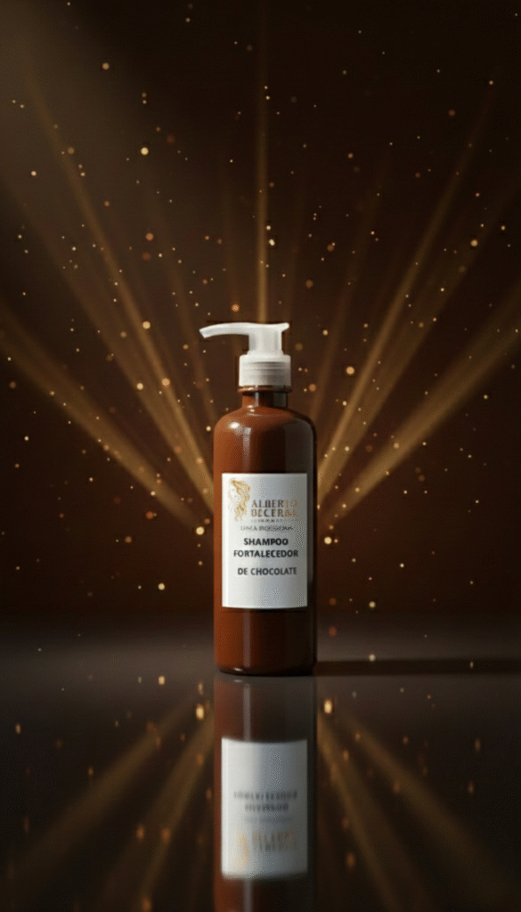 Shampoo fortalecedor de chocolate de Alberto Becerra para dar fuerza y brillo al cabello
