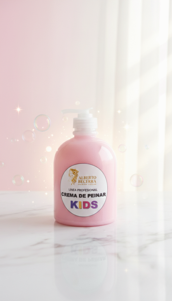 Crema de peinar para niños de Alberto Becerra, suave y especial para cabello delicado